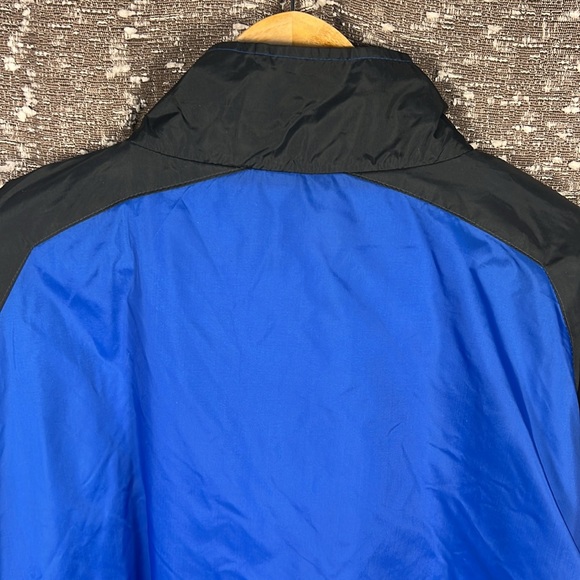 Vintage Wilson Tennis Golf Rain Windbreaker Coat Blue‎ Black Zip Up - Picture 9 of 9